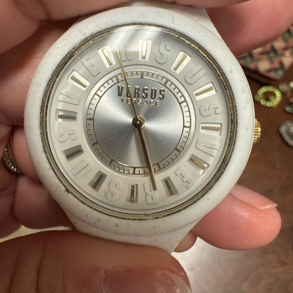 Versus Versace Silver and Gold Accent Watch